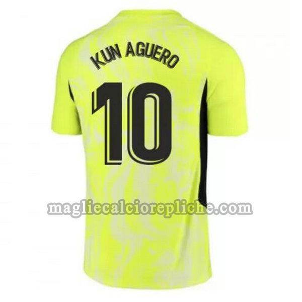 terza maglie calcio atlético madrid 2020-2021 kun aguero 10 verde