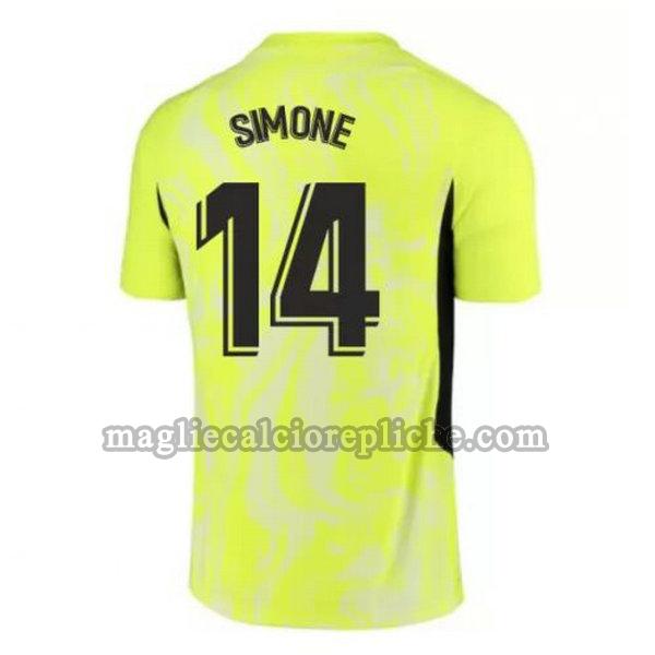 terza maglie calcio atlético madrid 2020-2021 simone 14 verde