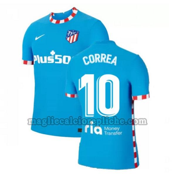 terza maglie calcio atlético madrid 2021 2022 correa 10 blu