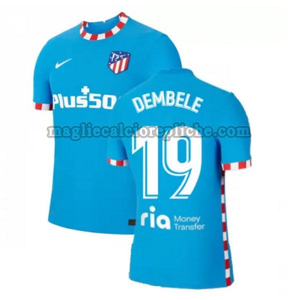 terza maglie calcio atlético madrid 2021 2022 dembele 19 blu