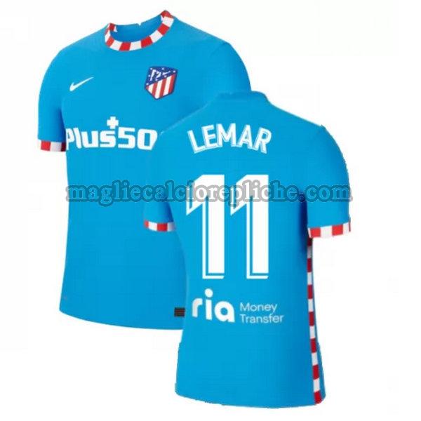 terza maglie calcio atlético madrid 2021 2022 lemar 11 blu