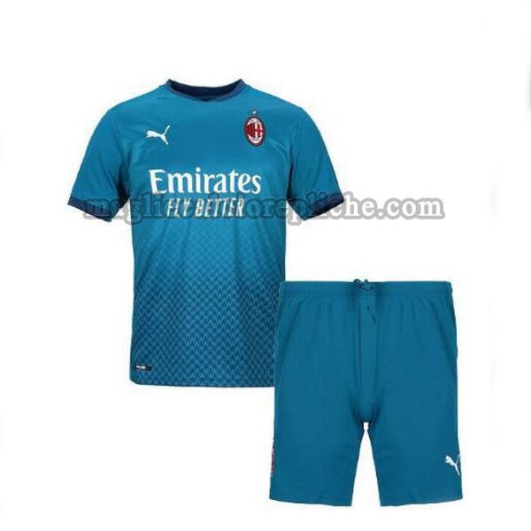 terza maglie calcio bambino ac milan 2020-2021 blu