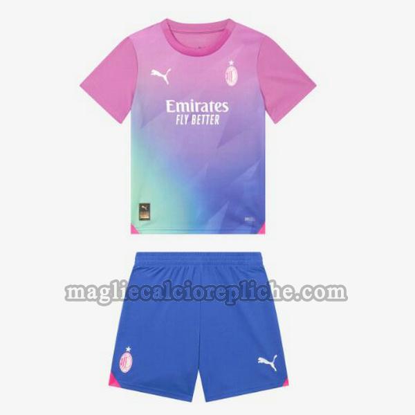 terza maglie calcio bambino ac milan 2023 2024 purple