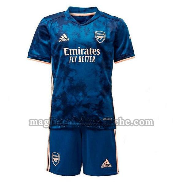 terza maglie calcio bambino arsenal 2020-2021 blu