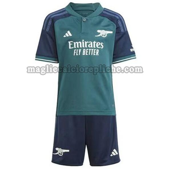 terza maglie calcio bambino arsenal 2023 2024 verde