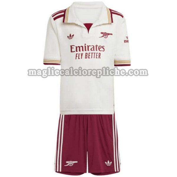 terza maglie calcio bambino arsenal 2025 2026 bianco