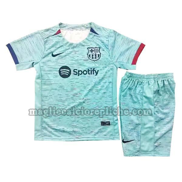 terza maglie calcio bambino barcellona 2023 2024 verde