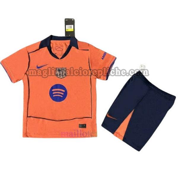terza maglie calcio bambino barcellona 2025 2026 arancia
