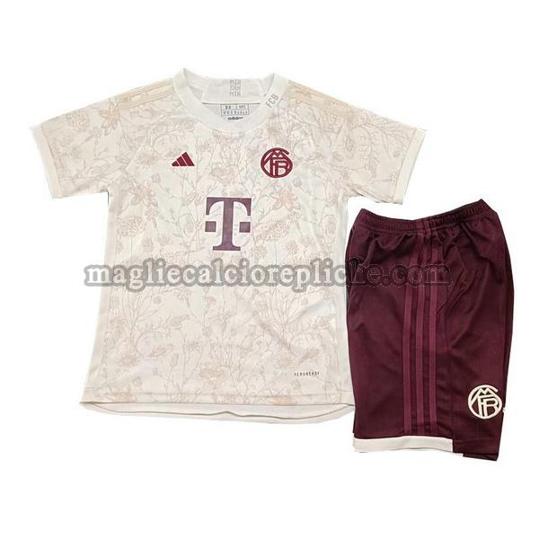 terza maglie calcio bambino bayern de munich 2023 2024 bianco