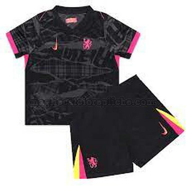 terza maglie calcio bambino chelsea 2024 2025 nero
