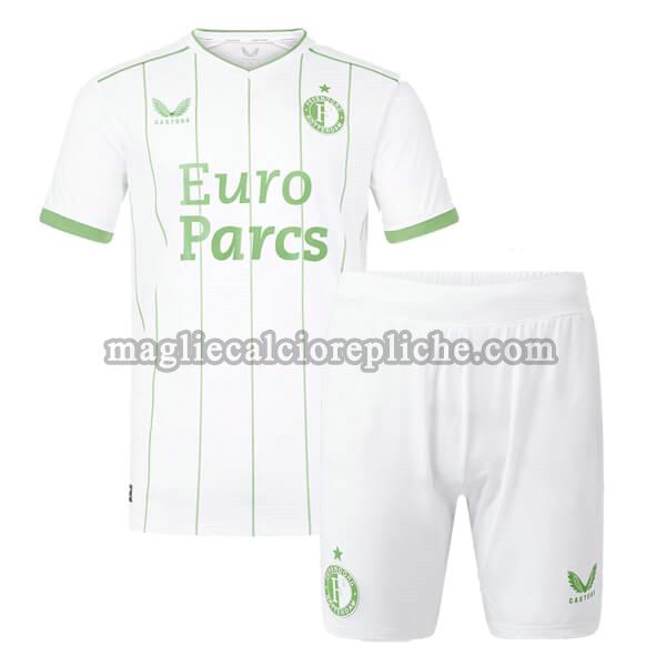 terza maglie calcio bambino feyenoord 2023 2024 bianco