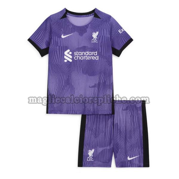 terza maglie calcio bambino liverpool 2023 2024 purple