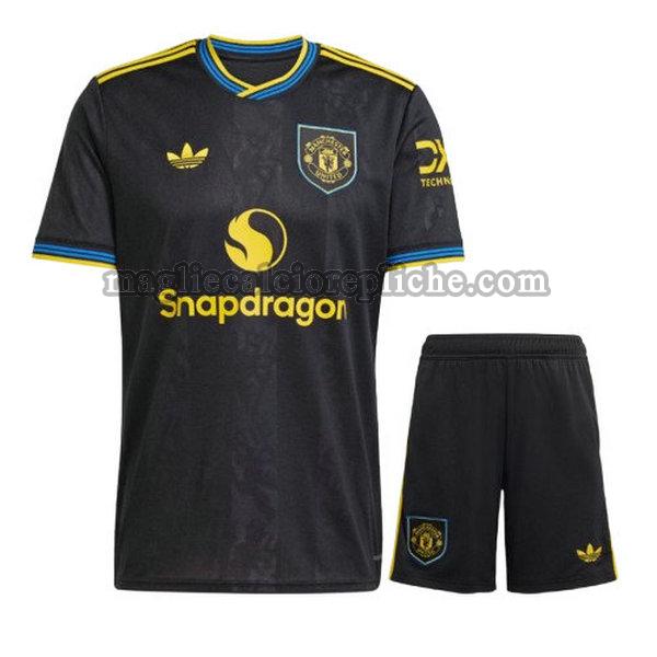 terza maglie calcio bambino manchester united 2025 2026 nero