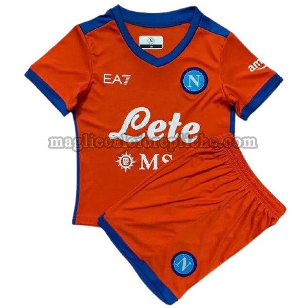 terza maglie calcio bambino napoli 2021 2022 rosso