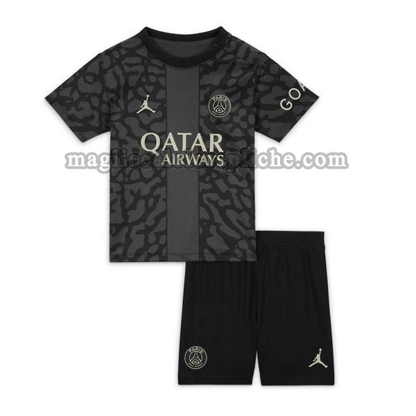 terza maglie calcio bambino psg 2023 2024 rosso bianco