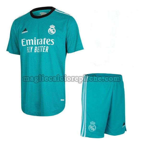 terza maglie calcio bambino real madrid 2021 2022 verde