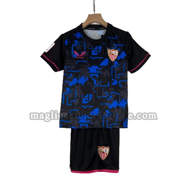 terza maglie calcio bambino siviglia 2023 2024 blu