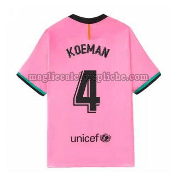 terza maglie calcio barcellona 2020-2021 koeman 4 rosa