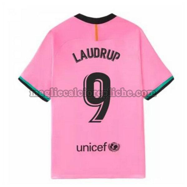 terza maglie calcio barcellona 2020-2021 laudrup 9 rosa