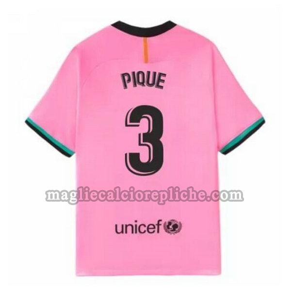 terza maglie calcio barcellona 2020-2021 pique 3 rosa