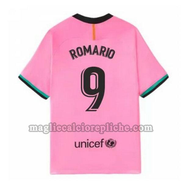 terza maglie calcio barcellona 2020-2021 romario 9 rosa