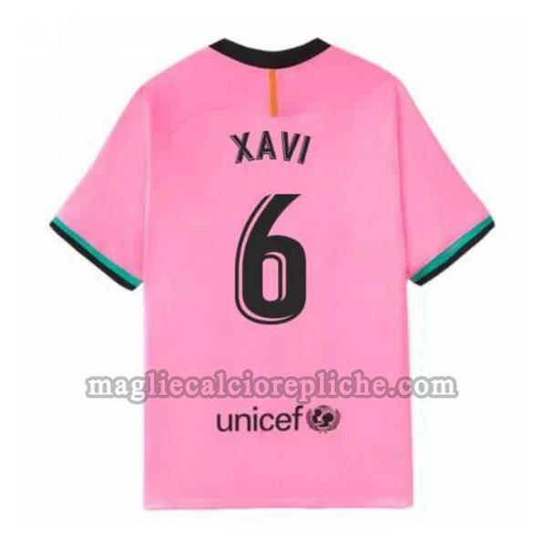 terza maglie calcio barcellona 2020-2021 xavi 6 rosa