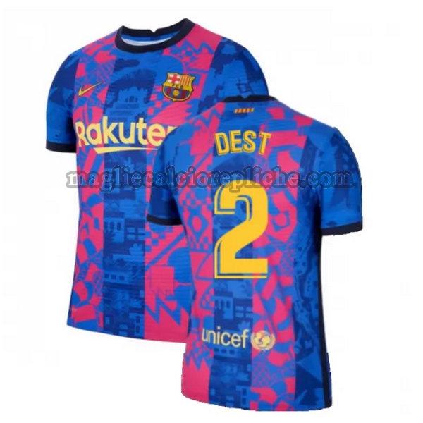 terza maglie calcio barcellona 2021 2022 dest 2 blu rosso