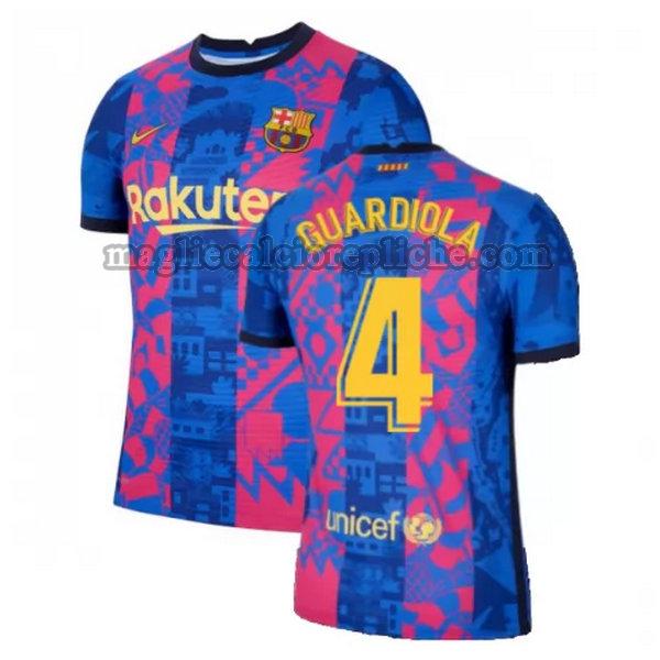 terza maglie calcio barcellona 2021 2022 guardiola 4 blu rosso