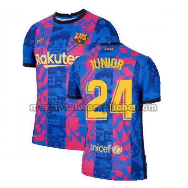 terza maglie calcio barcellona 2021 2022 junior 24 blu rosso