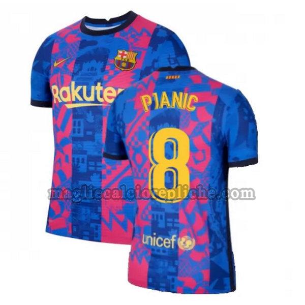 terza maglie calcio barcellona 2021 2022 pjanic 8 blu rosso