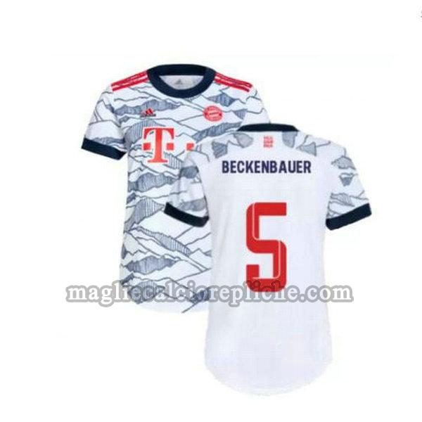 terza maglie calcio bayern münchen 2021 2022 beckenbauer 5 grigio