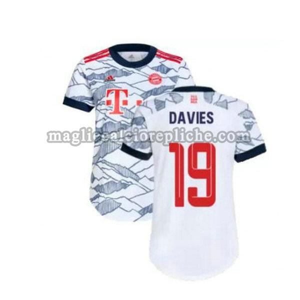 terza maglie calcio bayern münchen 2021 2022 davies 19 grigio