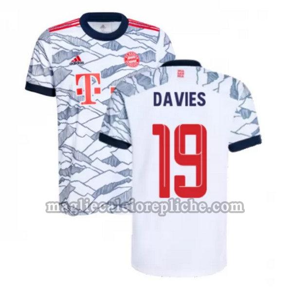 terza maglie calcio bayern münchen 2021 2022 davies 19 nero