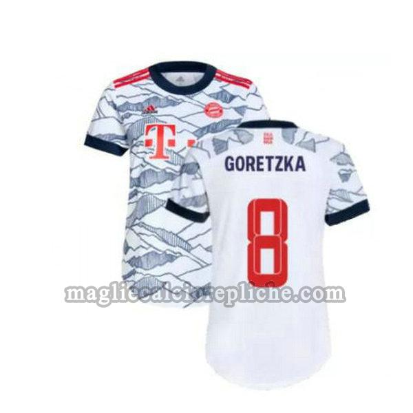 terza maglie calcio bayern münchen 2021 2022 goretzka 8 grigio