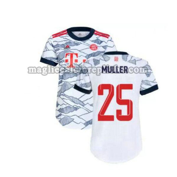 terza maglie calcio bayern münchen 2021 2022 muller 25 grigio