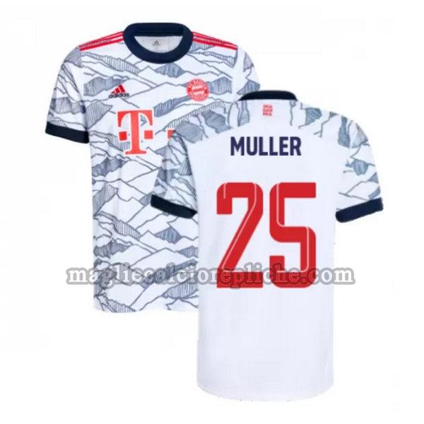 terza maglie calcio bayern münchen 2021 2022 muller 25 nero