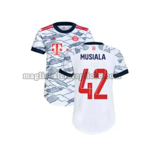 terza maglie calcio bayern münchen 2021 2022 musiala 42 grigio