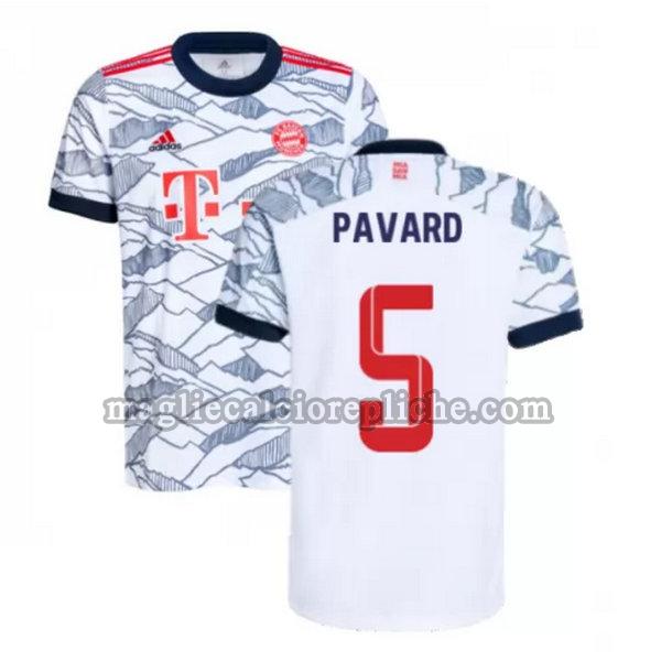 terza maglie calcio bayern münchen 2021 2022 pavard 5 nero