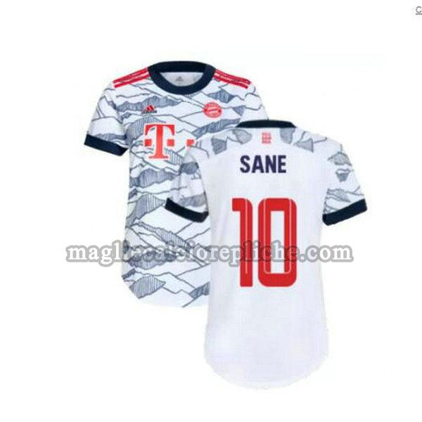 terza maglie calcio bayern münchen 2021 2022 sane 10 grigio