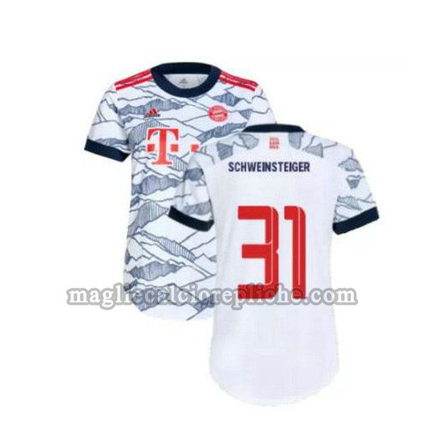 terza maglie calcio bayern münchen 2021 2022 schweinsteiger 31 grigio