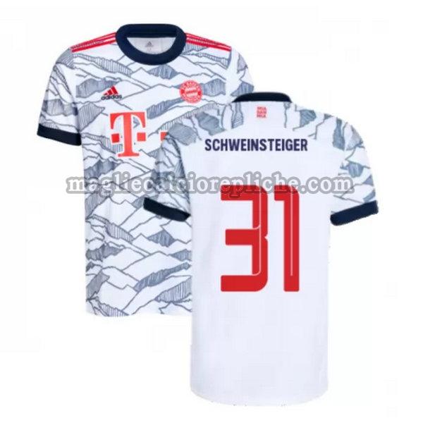 terza maglie calcio bayern münchen 2021 2022 schweinsteiger 31 nero