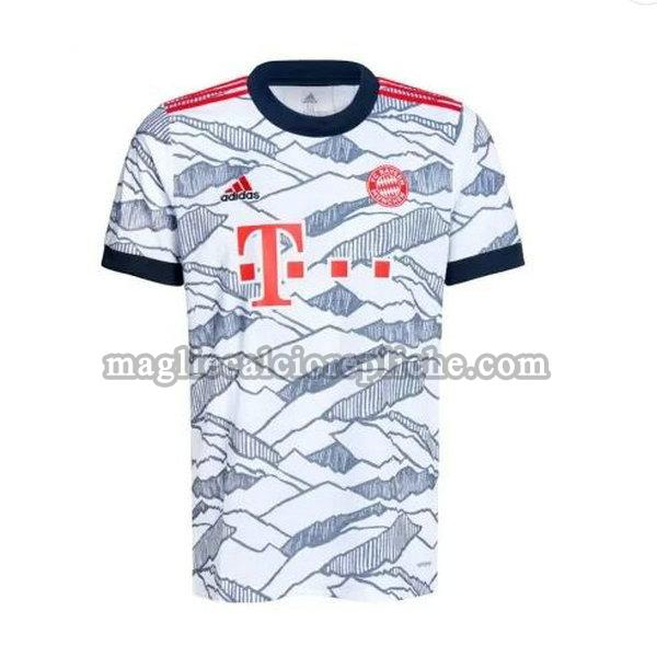 terza maglie calcio bayern münchen 2021 2022 thailandia bianco grigio