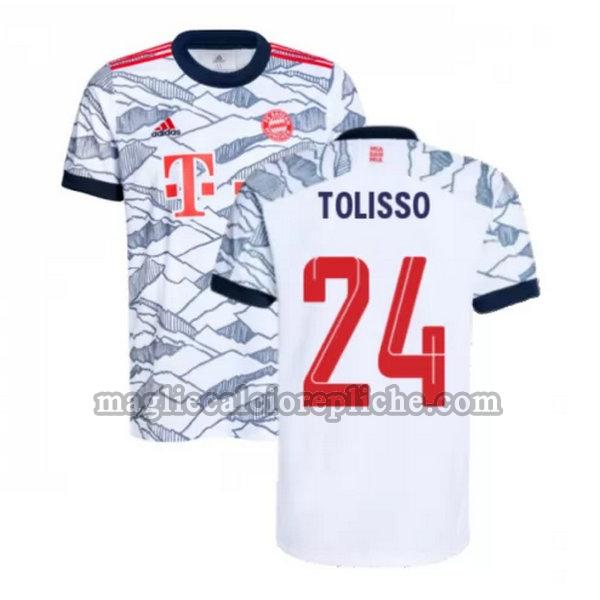 terza maglie calcio bayern münchen 2021 2022 tolisso 24 nero