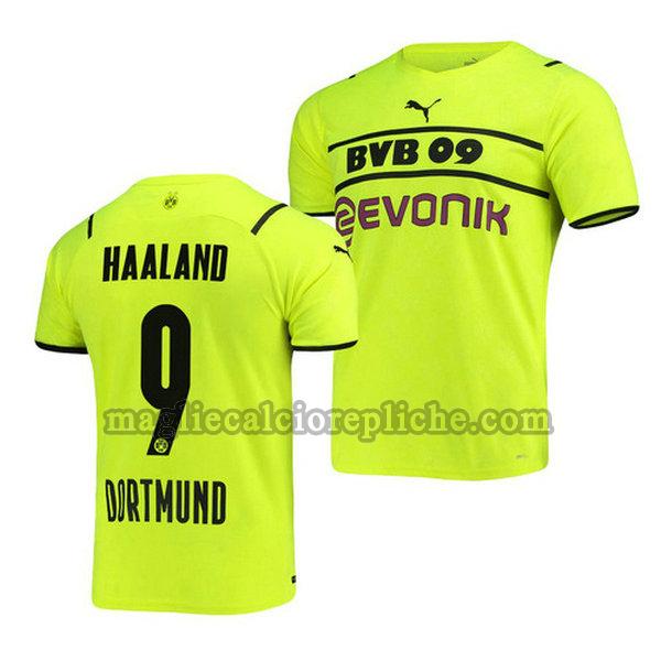 terza maglie calcio borussia dortmund 2021 2022 erling haaland 9 verde