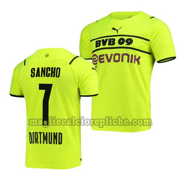 terza maglie calcio borussia dortmund 2021 2022 jadon sancho 7 verde