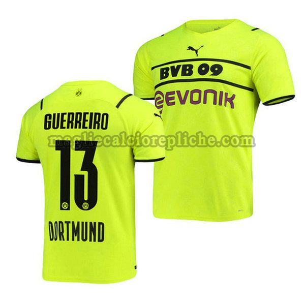 terza maglie calcio borussia dortmund 2021 2022 raphael guerreiro 13 verde