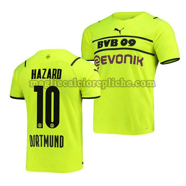 terza maglie calcio borussia dortmund 2021 2022 thorgan hazard 10 verde