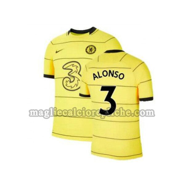 terza maglie calcio chelsea 2021 2022 alonso 3 giallo