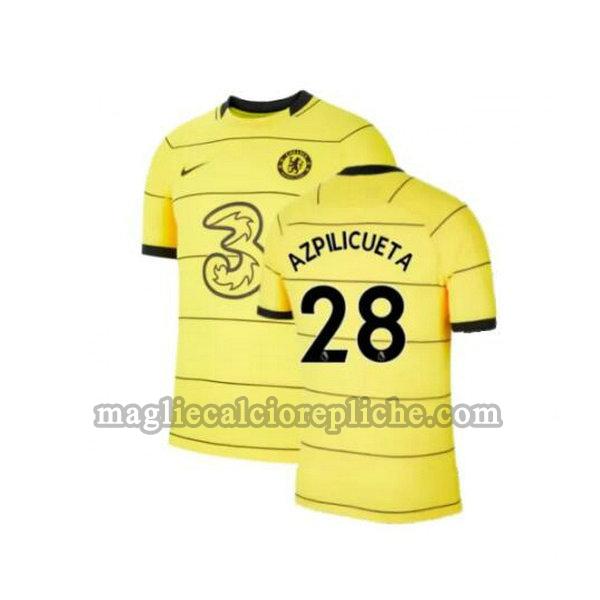 terza maglie calcio chelsea 2021 2022 azpilicueta 28 giallo