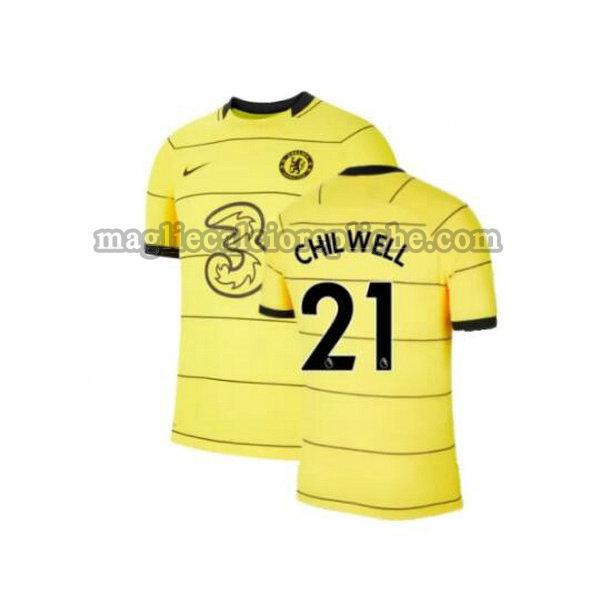 terza maglie calcio chelsea 2021 2022 chilwell 21 giallo